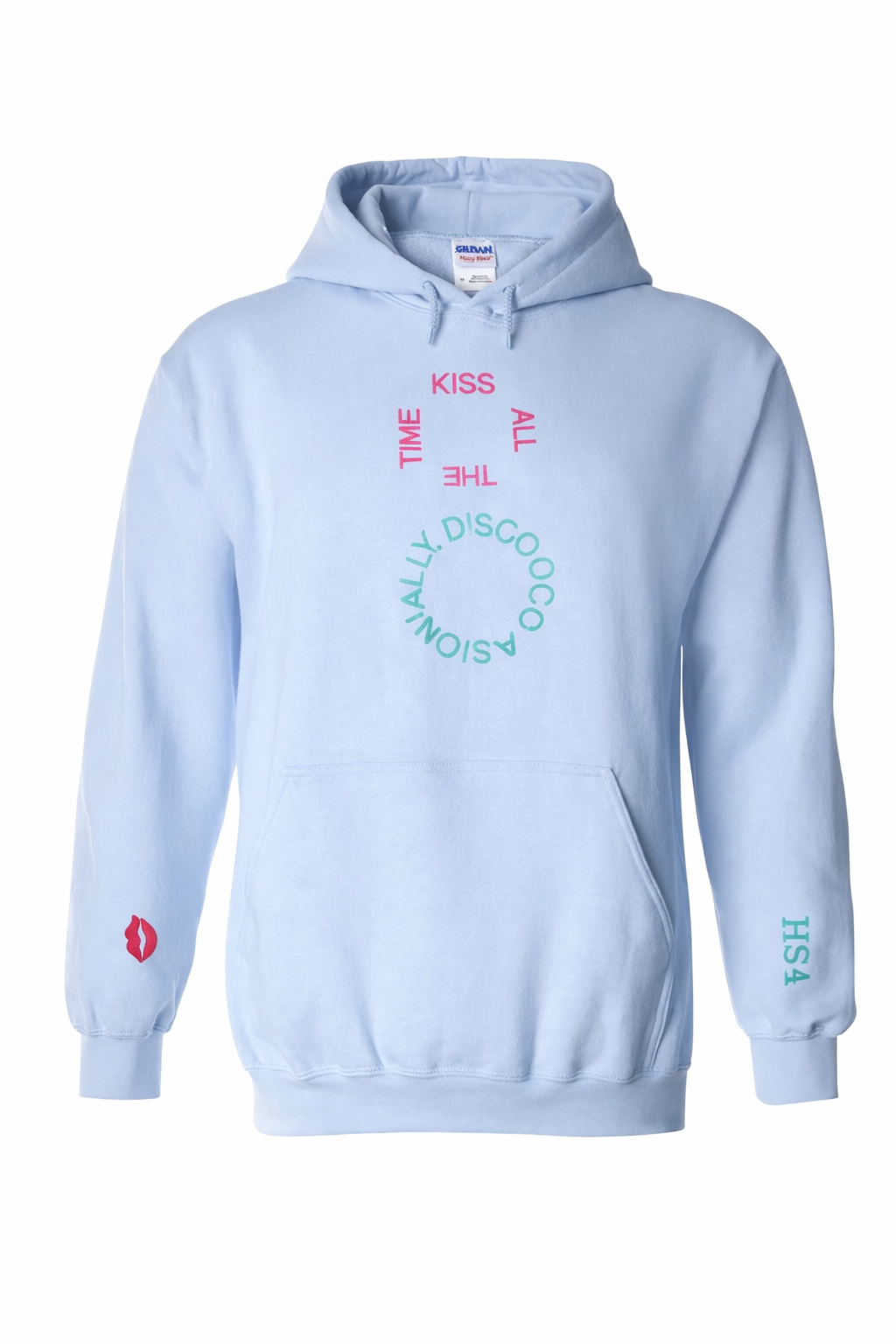 KISS ALL THE TIME DISCO OCCASIONALLY Embroidered Hoodie – Pop Music Inspired