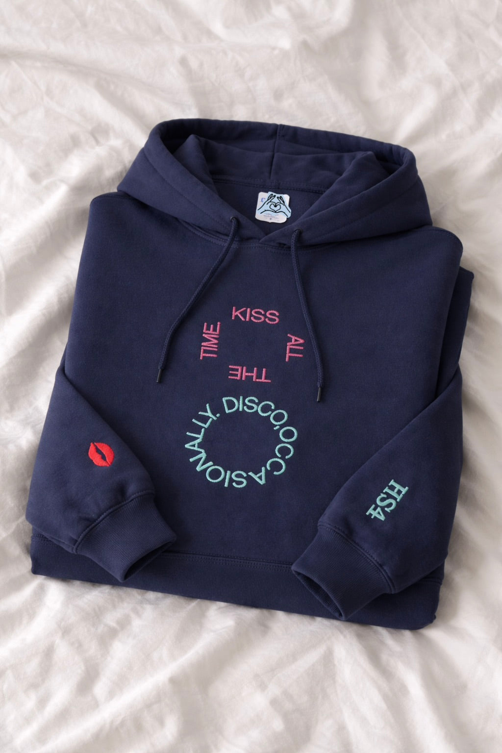 KISS ALL THE TIME DISCO OCCASIONALLY Embroidered Hoodie – Pop Music Inspired