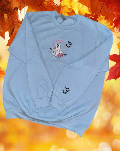 Halloween My Boo, fall, embroidery, sweatshirt