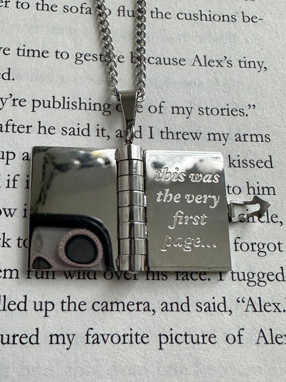 enchanted book necklace