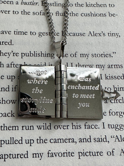 enchanted book necklace