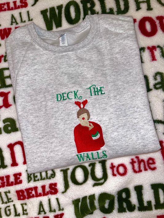 Deck the Walls LT Crewneck